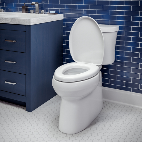 This new-to-the-market toilet seat gives consumers the look of a standard plastic seat combined with a soft cushioned ring underneath (Photo: Business Wire)