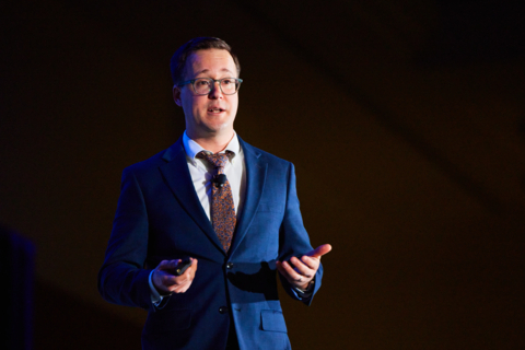 Keynote speaker Jesse D. Jenkins, Assistant Professor at Princeton University’s Andlinger Center for Energy and Environment and Director of the REPEAT Project. (Photo: Business Wire)