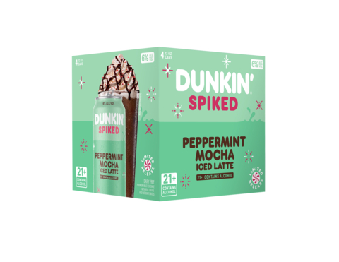 Limited-edition Dunkin’ Spiked Peppermint Mocha Iced Latte (Photo: Business Wire)