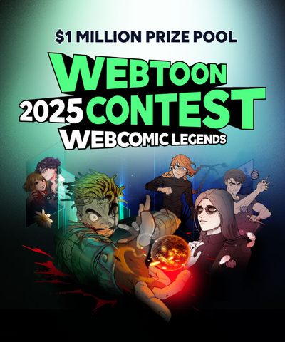 WEBTOON's 2025 Contest: Webcomic Legends (Graphic: Business Wire)