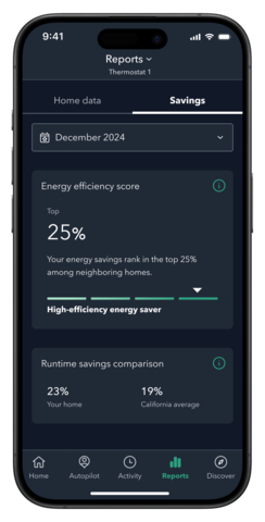 ecobee Home Energy Reports help customers understand the direct impact of their home’s heating and cooling system’s energy use (Photo: Business Wire)