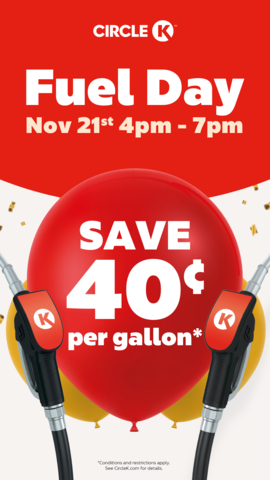 Circle K is making it easy for customers to save as they prepare for Thanksgiving holiday travel. (Graphic: Business Wire)