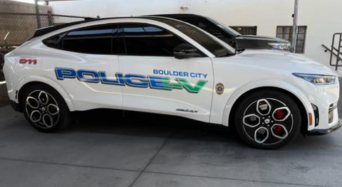 Boulder City Police Car, EV Fleet courtesy of the City of Boulder, NV @2024 All rights reserved