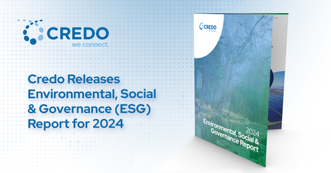 This year, Credo expands on its ESG efforts, particularly around Greenhouse Gas (GHG) emissions measurement protocols, community engagement, and initiatives to foster an inclusive, supportive workplace. (Graphic: Business Wire)