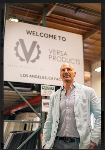 CEO Chris Laudadio at the VersaDesk factory (Photo: Business Wire)