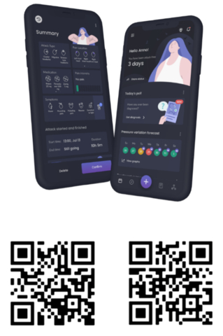 Scan QR code to download Migraine Buddy® (Photo: Business Wire)