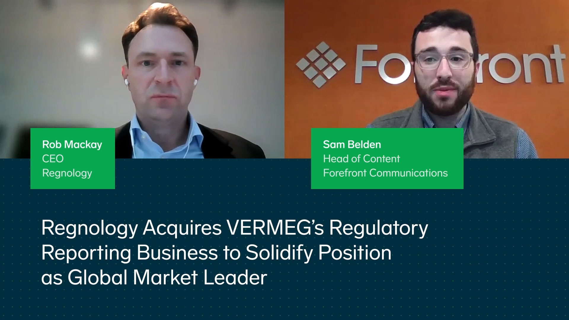 Regnology Expands Global Footprint with the Acquisition of VERMEG's AGILE RegTech Business Division.