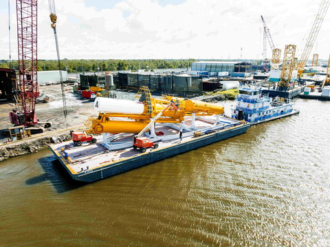 Aikido One platform loaded on a barge in Harvey, Louisiana. (Photo: Business Wire)