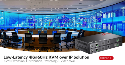 Low-Latency 4K@60Hz KVM over IP Solution with Video Wall & Mouse Roaming, Ideal for Control & Command Center (Photo: Business Wire)