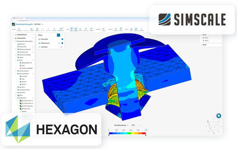 Advanced nonlinear analysis with Hexagon's Marc on SimScale's cloud-native platform (Graphic: Business Wire)