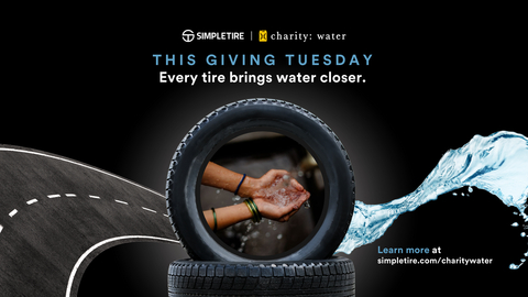 SimpleTire Drives Change with charity: water This Giving Tuesday. (Graphic: Business Wire)