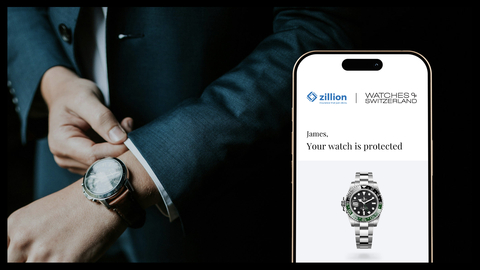 Watches of Switzerland Group and Zillion partner to offer an embedded insurance benefit to clients at Point of Sale. (Photo: Business Wire)