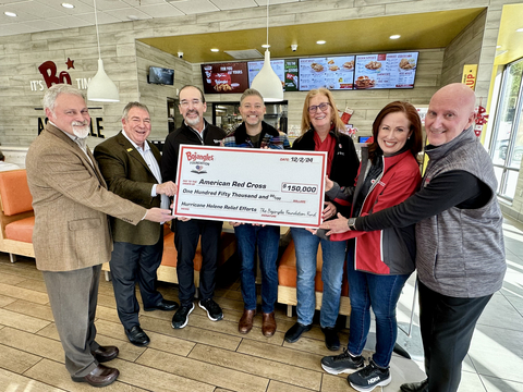 Bojangles representatives visiting a Western North Carolina Bojangles on Monday. (Photo: Business Wire)