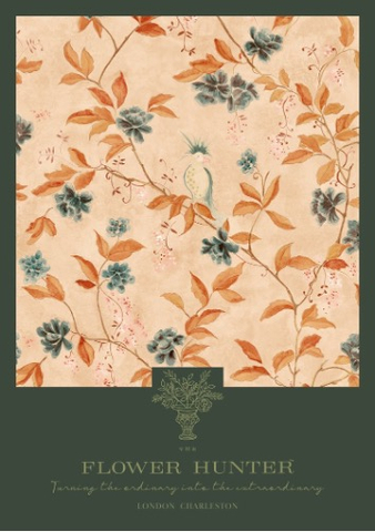 The Martha Wallpaper Collection in Cinnamon Teal (The Flower Hunter)