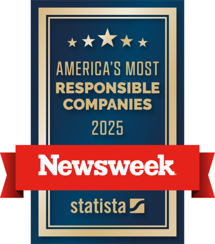 Newsweek and Statista named Zurn Elkay Water Solutions Corporation as one of America’s Most Responsible Companies 2025. Of the 600 companies making the list, Zurn Elkay ranked No. 28 overall, No. 1 in the Capital Goods sector and No. 1 in the state of Wisconsin. (Graphic: Business Wire)