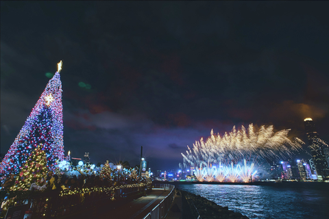 Fireworks light up “Christmas Town” at Hong Kong’s WinterFest. Photo courtesy HKTB