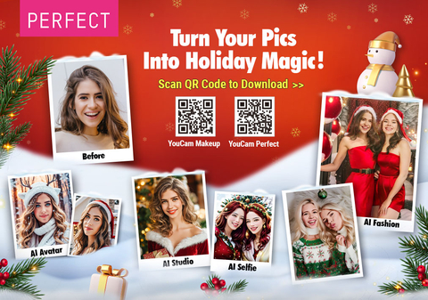 Light Up Your Holidays: Perfect Corp.’s YouCam Apps Unveil Festive Features for Billions of Creative Users (Graphic: Business Wire)