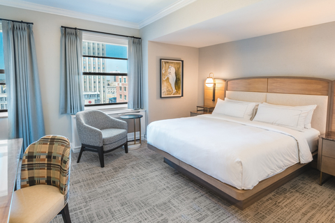 Rendering of the completely revitalized and restyled guest rooms at Hilton Milwaukee. (Photo: Business Wire)