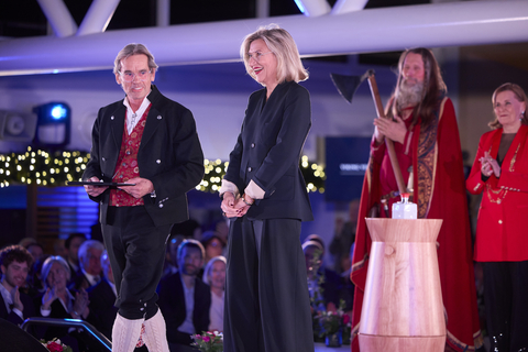 Pictured here, ceremonial godmother of the Viking Vela, Ivana Elice at the naming ceremony. Vice President and Project Manager of the Fincantieri Cruise Business Unit, Ivana Elice has overseen the design and engineering of Viking’s ocean ships for 12 years. For more information, visit www.viking.com. (Photo: Business Wire)