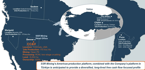 Figure 1. Overview of SSR Mining’s global platform, inclusive of the Cripple Creek & Victor gold mine. 3 (Graphic: Business Wire)