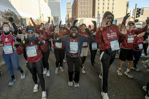 Supporters of St. Jude Children’s Research Hospital participate in the 2024 St. Jude Memphis Marathon Weekend presented by Juice Plus+ on Saturday, December 7, 2024 in Memphis, Tenn. More than 22,500 participants representing all 50 states and more than 82 countries, including more than 1,800 patient family members are participating in the event. Since its inception, the St. Jude Memphis Marathon has raised more than $138 million for the life-saving mission of St. Jude. (ALSAC Photography)