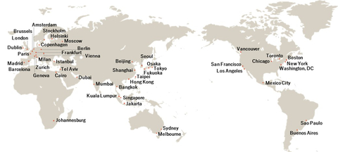 The 48 major cities evaluated in Mori Memorial Foundation’s GPCI–2024 Report (Graphic: Business Wire)