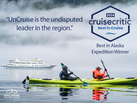 Cruise Critic has named UnCruise Adventures The Best in Alaska. (Photo: Business Wire)