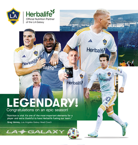 Herbalife has been the Galaxy's official nutrition sponsor for 20 years and holds the longest-running jersey sponsorship in Major League Soccer history. (Photo: Business Wire)