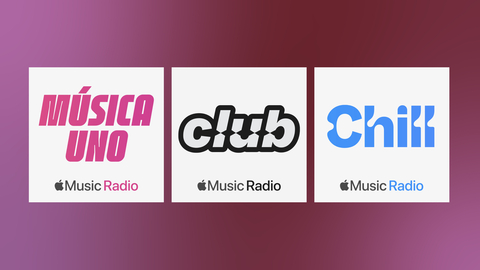 Apple Music introduces three new radio stations: Apple Música Uno, Apple Music Club, and Apple Music Chill. (Graphic: Apple Music)