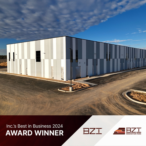 BZI announced today that the company has been awarded "Inc. Best in Business 2024" for the construction industry. The prestigious award recognizes the impact and significance of the BZI Innovation Park for its innovation, inspiration and positive impact on the regions and industry segments it serves. (Graphic: Business Wire)