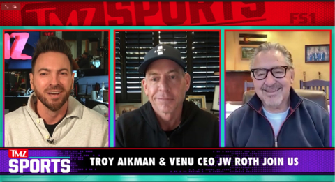 original Troy Aikman and J.W. Roth on TMZ Sports (Photo: Business Wire)