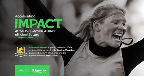 Schneider Electric Named the Official Sustainability Partner of the Boston Marathon presented by Bank of America (Photo: Business Wire)