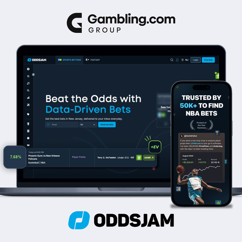 Gambling.com Group to acquire Odds Holdings, parent company of OddsJam, a superior technology platform offering real-time odds data (Graphic: Business Wire)