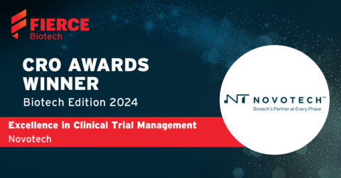 original Clinical Trial Management Award for Novotech (Graphic: Business Wire)
