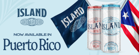 Island Brands USA and Puerto Rico Supplies Group have partnered to bring crisp, crushable Island Coastal Lager (ICL) and Island Pomelo Grapefruit to Puerto Rico. ICL is an all-natural beer with zero adjuncts, fillers, or preservatives—just water, barley, yeast, and hops—the way beer should be. (Photo: Business Wire)