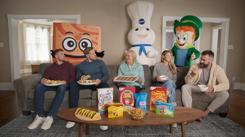 T.J. and J.J. Watt and Donna, Kylie and Jason Kelce invite friends and families to perform their game day rituals with the help of popular General Mills brands. (Photo: Business Wire)