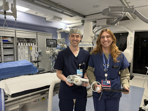 Left to Right: Joseph Miller, MD, MS, Director of Interventional Radiology, and Phoenix Hunt, VR Technologist. (Photo: Business Wire)