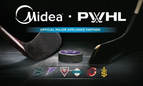 Midea, a Global home appliance leader, partners with PWHL the top women’s hockey league to celebrate innovation, inclusivity, and the future of sports. (Graphic: Business Wire)