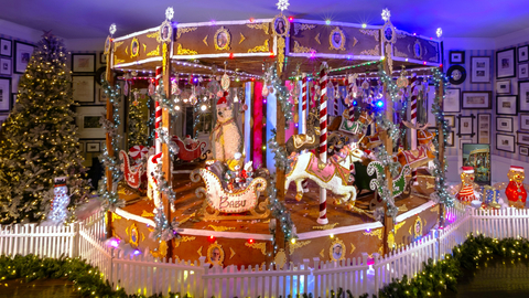 Gingerbread Carousel at the Omni Bedford Springs Resort (1806) Bedford, Pennsylvania. Credit: Omni Bedford Springs and Historic Hotels of America.