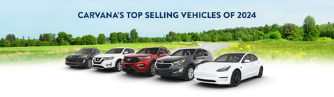 Carvana's shares its latest reveal of 2024's top-selling used cars. (Photo: Business Wire)