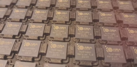 original Hydrogen, the world's first UWB Radar SoC for 3D detection, of the Italian company ARIA Sensing (Photo: Business Wire)