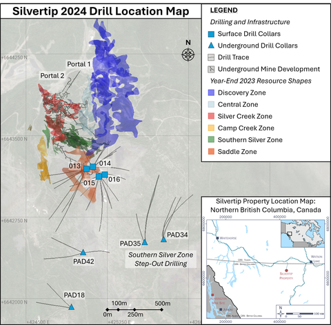 Figure 1: Plan view map showing location of 2024 diamond drillholes. (Graphic: Business Wire)