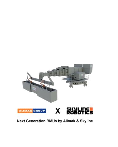 Skyline Robotics and Alimak Group to create a next-generation automated Building Maintenance Unit (BMU) setting a new standard for architectural and asset management industries. Alimak Group’s global expertise in vertical access solutions and Skyline Robotic's deep tech and robotics expertise is a powerful combination in transforming the industry, making it more automated. (Photo: Business Wire)