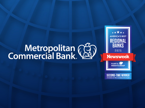 Metropolitan Commercial Bank - Newsweek’s America’s Best Regional Banks and Credit Unions 2025 (Graphic: Business Wire)