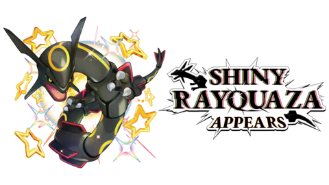 The Pokémon Scarlet and Pokémon Violet Tera Raid Battle Event: Shiny Rayquaza Appears begins today at 4 p.m. PT. (Graphic: Business Wire)