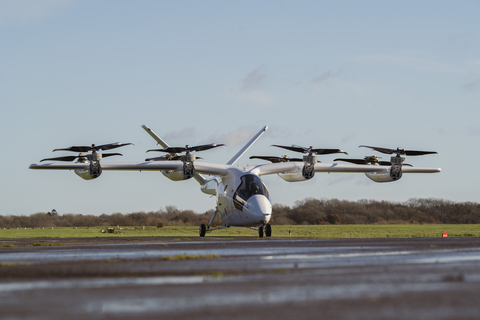 Vertical Aerospace's VX4 prototype, which is currently under going piloted flight tests at its Flight Test Centre. (Photo: Business Wire)