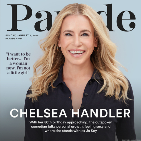 As Chelsea Handler approaches her 50th birthday, the outspoken comedian talks personal growth, feeling sexy and where she stands with ex Jo Koy. (Photo: Business Wire)