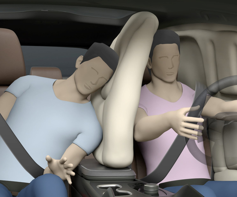 Front center airbag (Graphic: Business Wire)