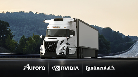 Aurora, Continental, and NVIDIA Partner to Deploy Driverless Trucks at Scale (Photo Credit: Aurora and Volvo)