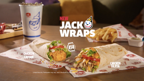 Available in two delicious varieties, Jack Wraps are built to satisfy snackers’ cravings anytime, anywhere! (Photo: Business Wire)